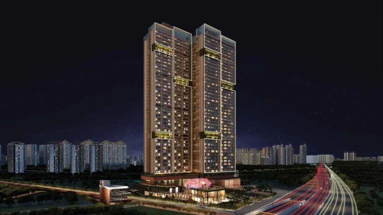 Twin Tower DXP – Night Elevation