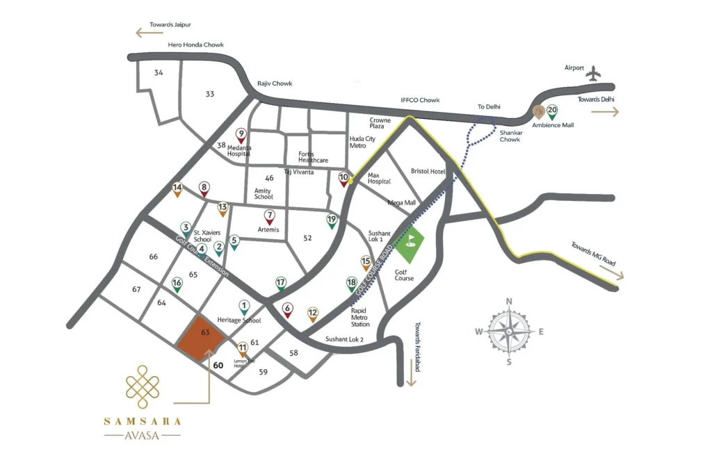 Adani Samsara Avasa Location Map