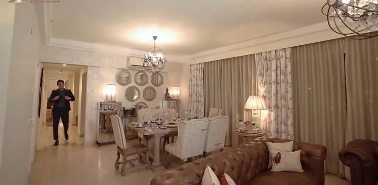 The Peaceful Homes – Sample apartment living and dining (frame from developer video)