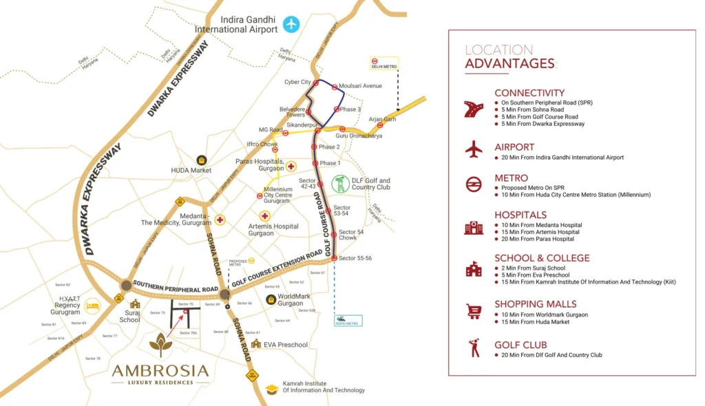 Ambrosia Location Map