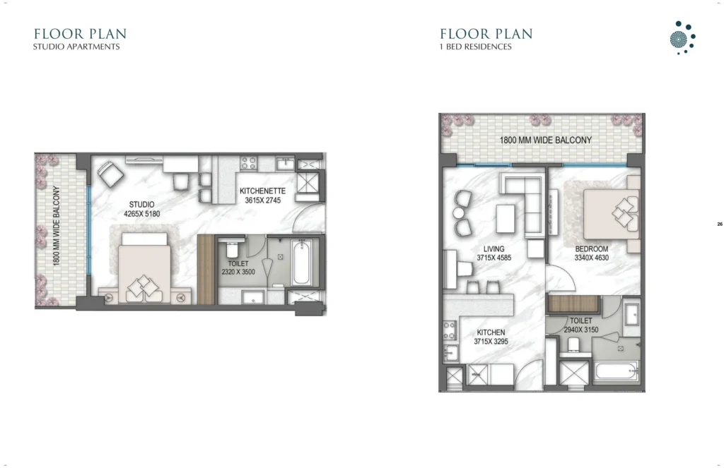 Central Park Delphine - 1 BHK Apartment