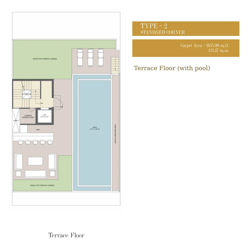 Central Park The Orchard – Type 2 terrace floor with private swimming pool