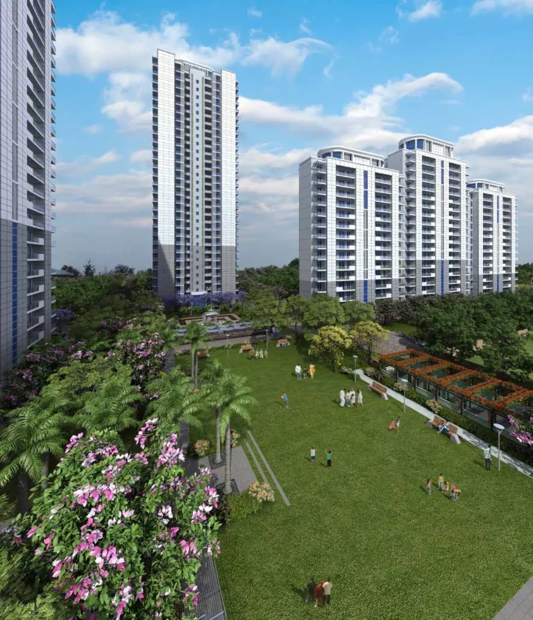 Towers around the central green