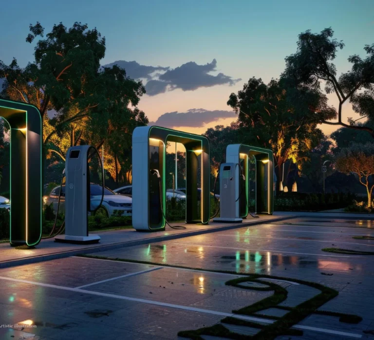 Elan The Statement - Artist's impression - Ev charging in landscape
