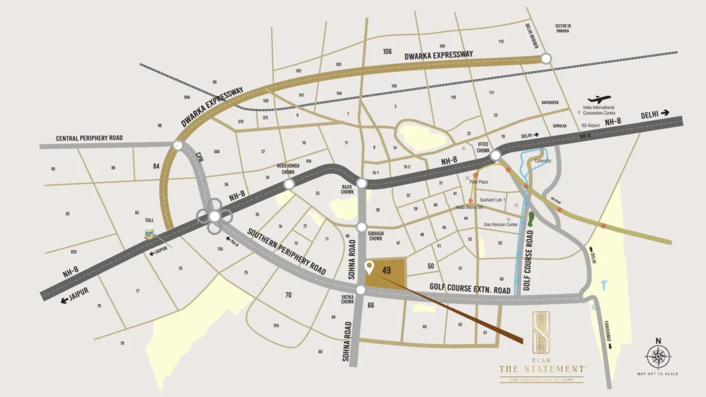 Elan The Statement Location Map