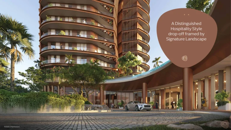 Eldeco Terra & Sol - Artist's impression - Drop off and tower