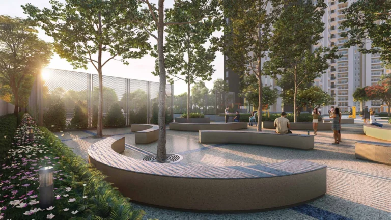 Emaar Amaris – Landscaped plaza with seating (artistic impression)