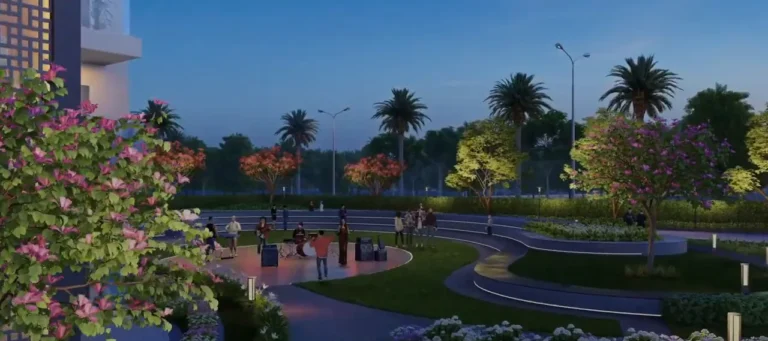 Emaar Amaris – Central greens and walkways (artistic impression, from walkthrough)