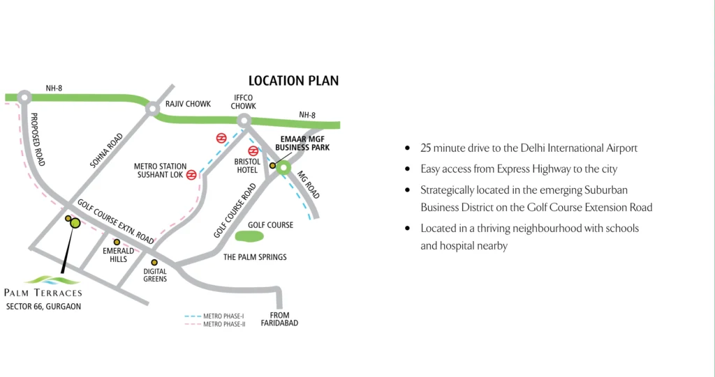 Emaar Palm Terraces Location Map