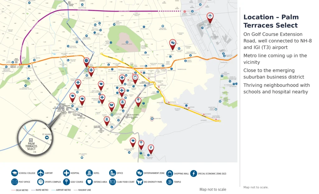 Emaar Palm Terraces Select Location Map