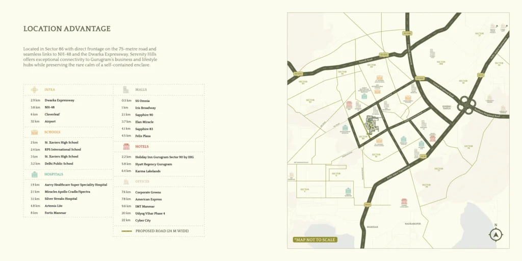 Emaar Serenity Hills Location Map