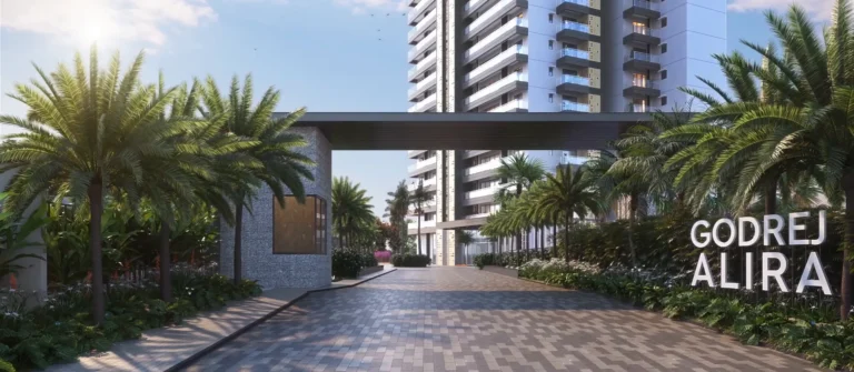 Godrej Alira – Entrance with Godrej Alira signage (artist's impression)