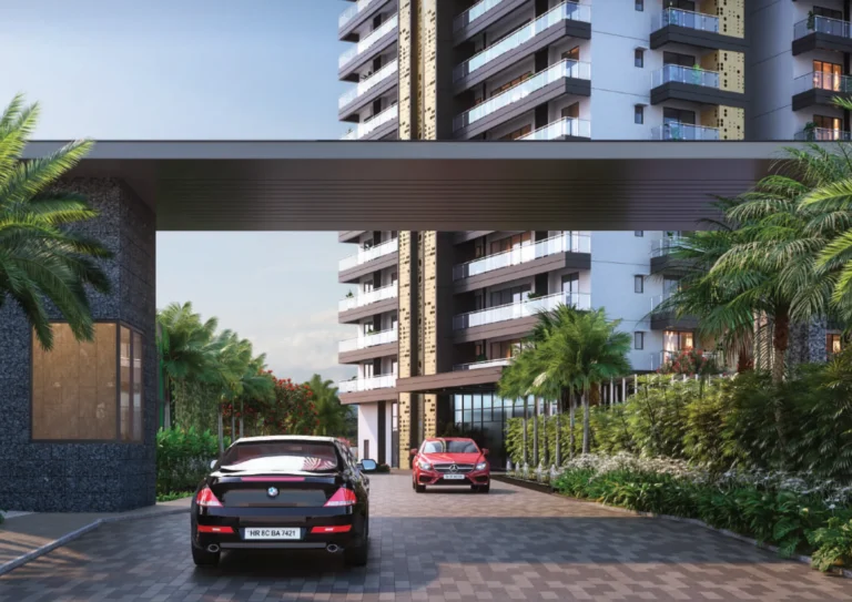 Godrej Alira – Palm-lined arrival and drop-off (artist's impression)