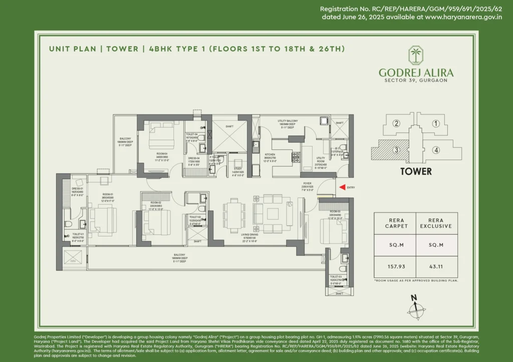 Godrej Alira - 4 BHK