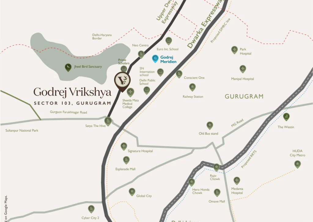 Godrej Vrikshya Location Map