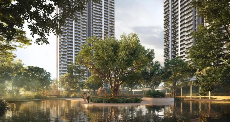 M3M Forestia West – Towers by the lake (artistic impression)