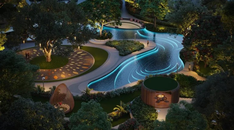 M3M Forestia West – Water park at Central Grove (artistic impression)