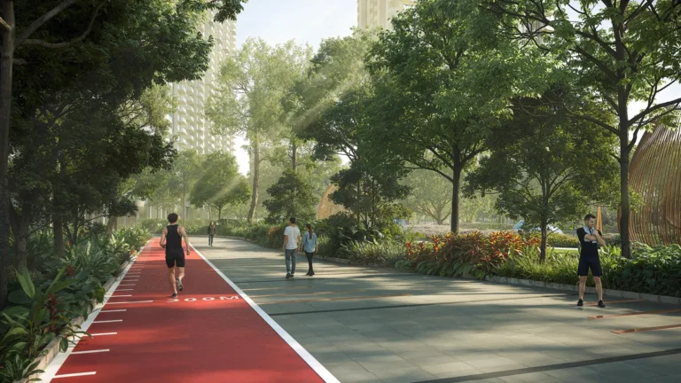 M3M Forestia West – Jogging and cycling track (artistic impression)
