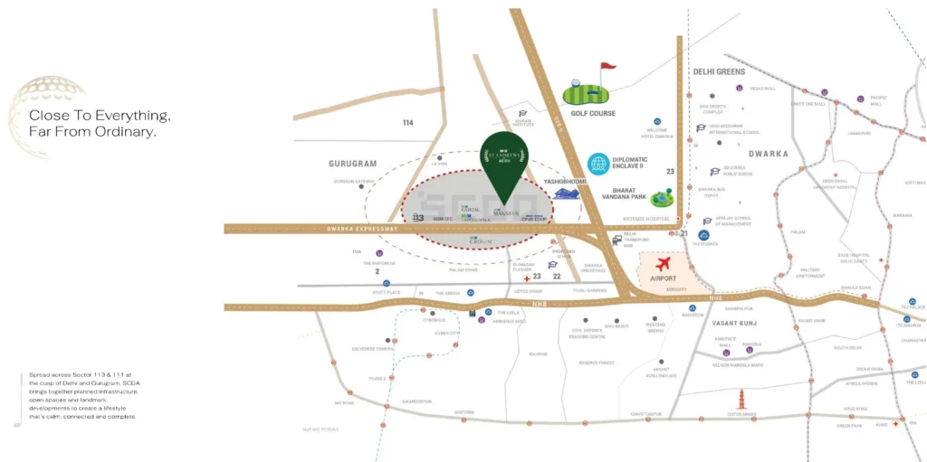 M3M St. Andrews at SCDA Location Map