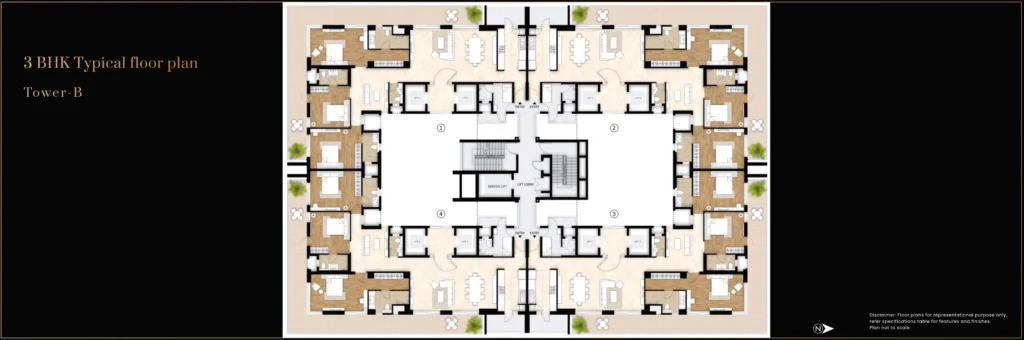 Mahindra Luminare Typical Floor Plan – Tower B floor plan
