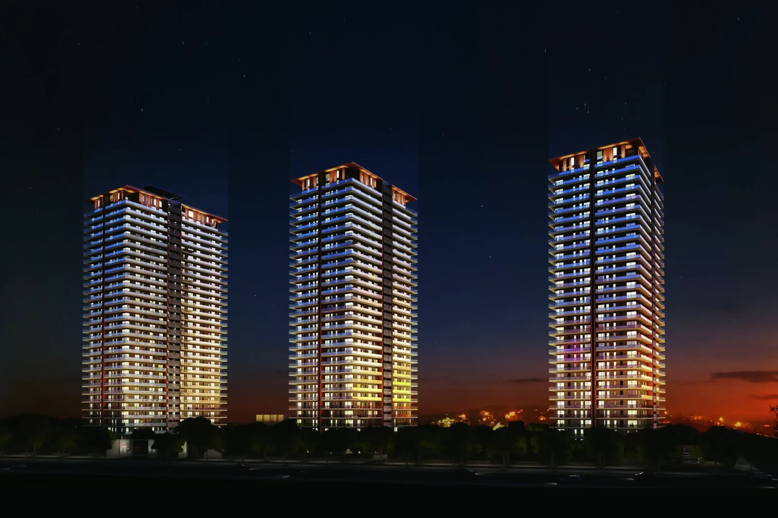 Luminare towers – night view (artist's impression)
