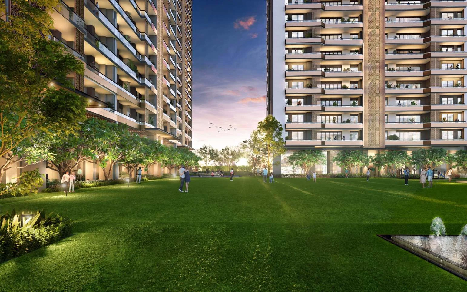 Puri Diplomatic Residences – Towers around the central lawn (artist's impression)