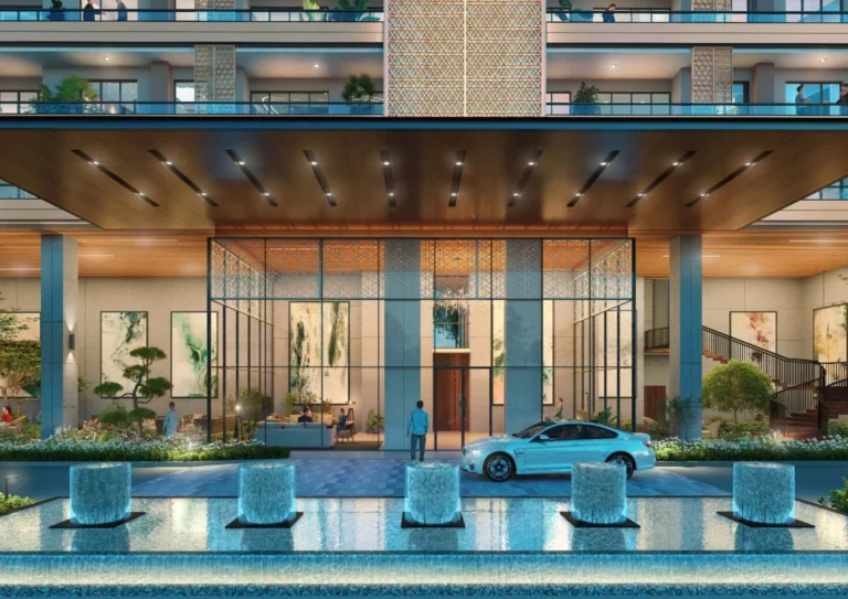 Puri Diplomatic Residences – Double-height entrance lobby (artist's impression)