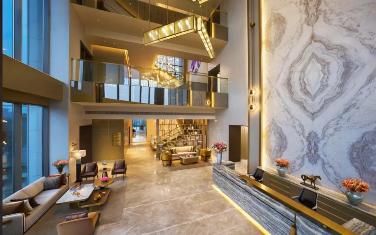 Puri Diplomatic Residences – Triple-height club lobby (actual image)