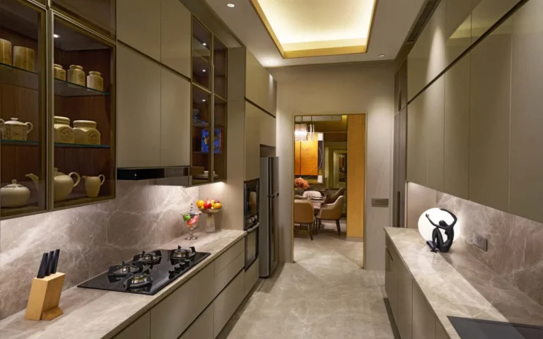 Puri Diplomatic Residences – Sample apartment kitchen (actual image)