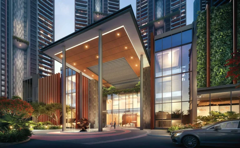 Signature Global Titanium SPR – Double-Height Club Entrance