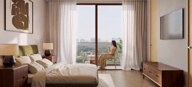 The Terraces at Estate 361 - Artist's impression - Bedroom with balcony